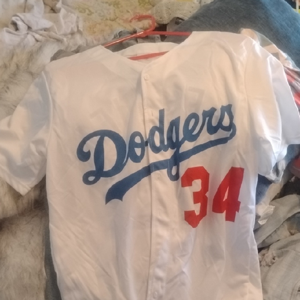 Youth Dodgers White and Blue Team Jersey